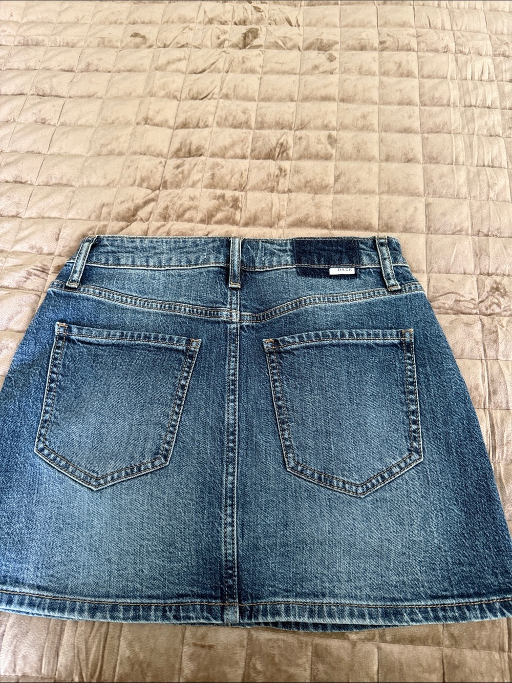 Bardot Blue Denim Mini Skirt with Back Pockets